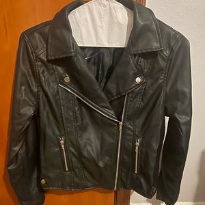 Faux leather jacket women’s large